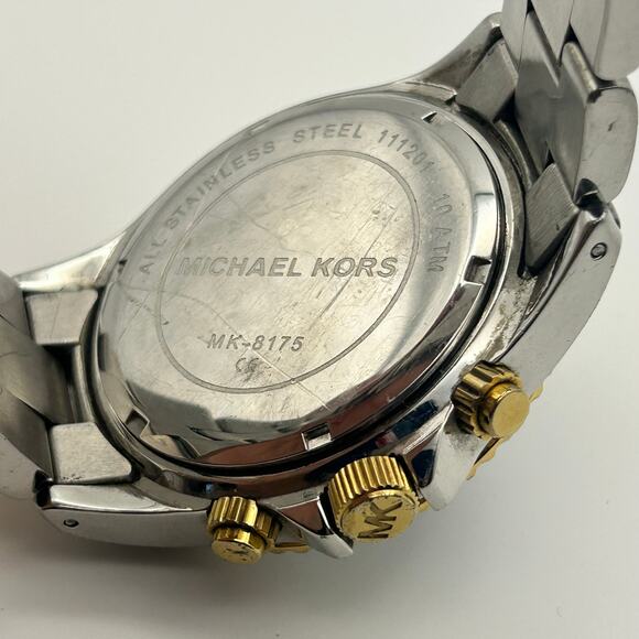 Michael Kors Jet Set MK-8175 Men’s Two Tone Chronograph Watch, 47mm Working - Picture 6 of 9